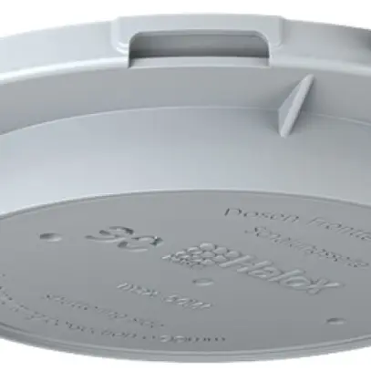 Placca frontale HaloX 100 per calcestruzzo in opera, uscita Ø90mm 