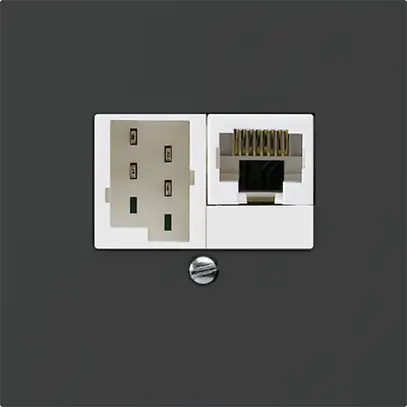 Scatola INC kallysto 1×RJ45u+1×TT83 nero 