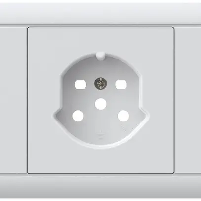 Kit frontale INS kallysto per presa INS 1×T15 telaio a innesto bianco 