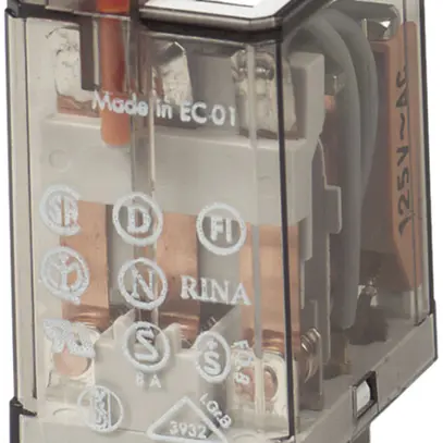Relè a spina miniatura Finder 55 230VAC 2W AgNi tasto prova/indicatore 