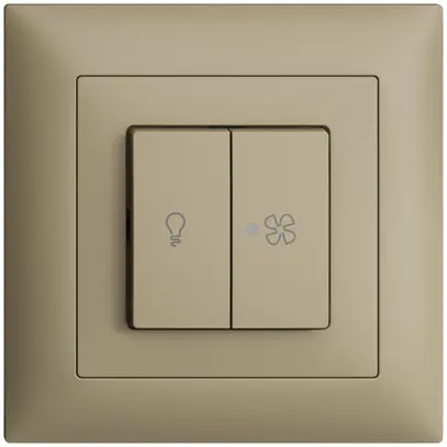 Kit frontale INC EDIZIOdue sand 88×88mm bottone doppio 