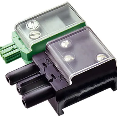 Boîte de raccordement pour câble plat Woertz Combi avec prise 3P L3 + KNX 