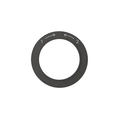 Disque indicateur NEVO, p.interrupteur rotatif, 1-> <-2, noir 