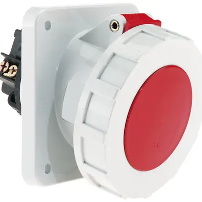 EB-Steckdose CEE Bals 5P 63A 400V 6h rot IP67 vernickelt Schkl. 