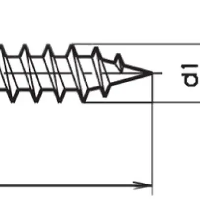 Vis pour panneau aggloméré à tête conique 4×60mm SPS Torx T15 zinguée 