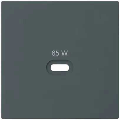 Placca frontale Hager kallysto, per presa di ricarica USB tipo C, antracite 