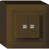 AP-Leuchtdruckschalter kallysto 1/3+3/1 mit 2 Linsen braun 