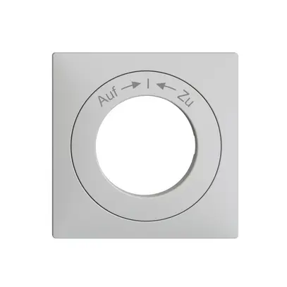 Kit frontal EDIZIOdue Auf->I<-Zu gris clair 60×60mm pour contact pivotant 