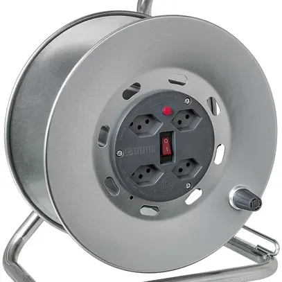 Enrouleur de câble STERO LOOP ME argent-gris vide avec 4×T13 