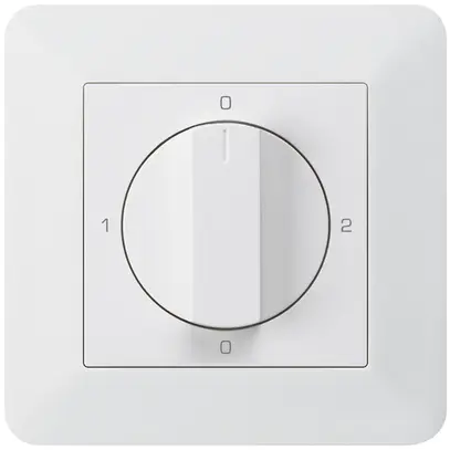 Interruttore rotativo INC kallysto.trend 2/1L bianco con manopola 