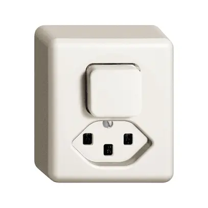 Combinazione AP FH A-R/1L+T23 16A bianco 