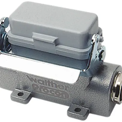 Sockelgehäuse Walther PROCON T701610MS, Stutzen 1×M20, Klappdeckel, H=52mm, Al 