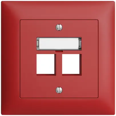 Kit montaggio ENC EDIZIOdue FMI, uscita dritta, per 2×Keystone, berry 