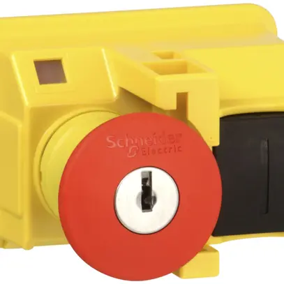 Botone tonda a fungo arresto emergenza Schneider Electric GV2 con chiave 
