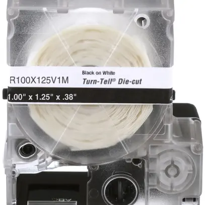 Cassette d'étiquettes Panduit MP, auto-laminant, 25.4×31.8mm clair/blanc 