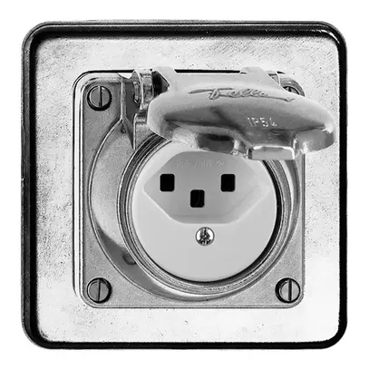 Presa INC bagnata T23 16A Al natura morsetti a vite 