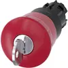 Poussoir Siemens SIRIUS ACT ISO serrure RONIS Ø40mm rouge plastique 