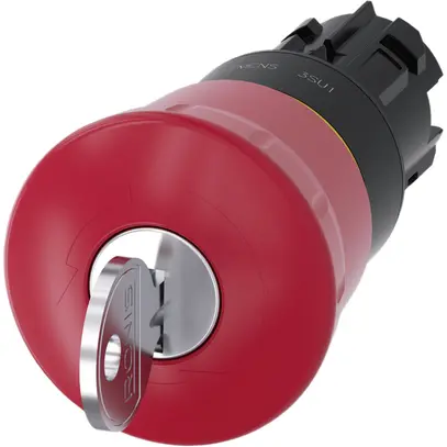 Poussoir Siemens SIRIUS ACT ISO serrure RONIS Ø40mm rouge plastique 
