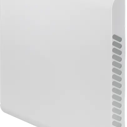 Disp. di ventilaz. comfort ComfoSpot 50 con cappa aspirante esterna in plastica 