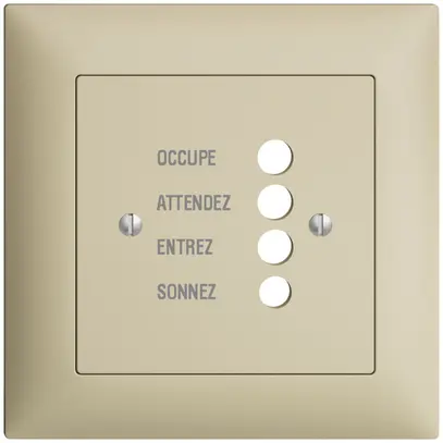 Kit frontal ENC EDIZIOdue vanille 88×88 pour station de porte 1334.F 