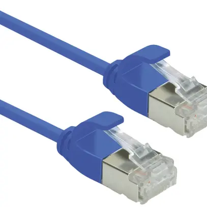 Cavo patch RJ45 ROLINE slim, cat.6A (TIA) U/FTP, AWG32, LSZH blu, 2m 