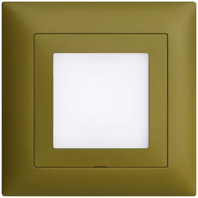 UP-Frontset EDIZIOdue olive 88×88mm für LED-Leuchte 