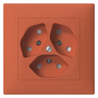 UP-Steckdose SIDUS 3×T13 orange 