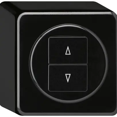 Interruttore per tapparella AP basico con 2 tasti di comando nero 