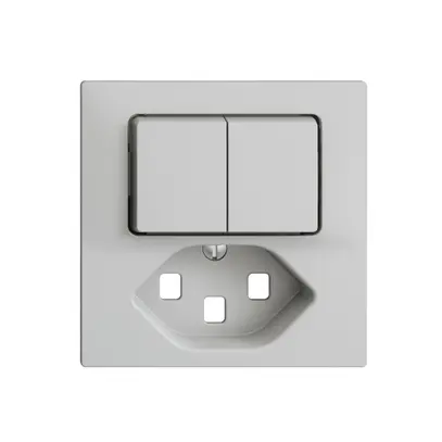 Kit frontal EDIZIOdue gris clair, 60×60mm T23 