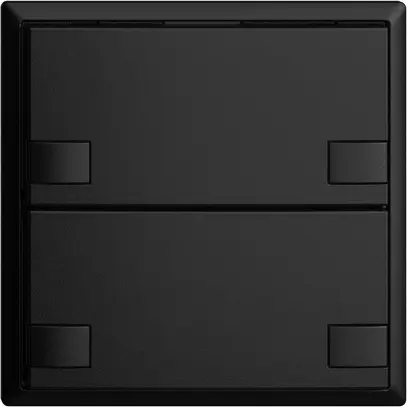 Poussoir ENC KNX 2× EDIZIOdue colore noir RGB sans LED 