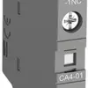 Blocco di contatti ausiliare ABB CA4-01, 1R 4A AC-15, frontale a vite 