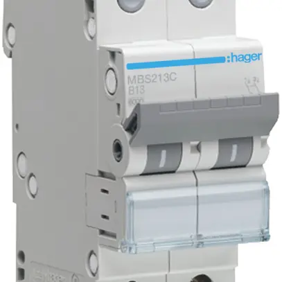 Disgiuntore Hager MCB quickconnect 2P 500V tipo B 13A Icn 6kA 2UM 