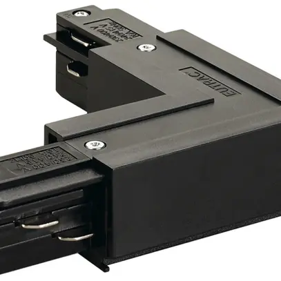 Raccordo a L SLV per binario conduttore EUTRAC, terra interiore nero 