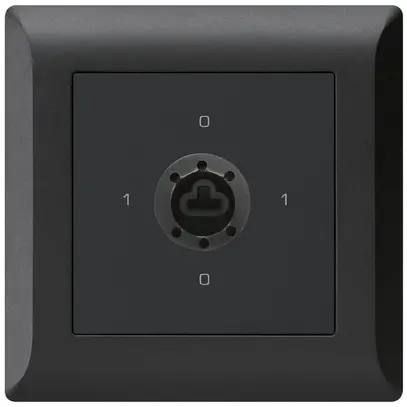 Interruttore rotativo INC kallysto.line 0/1L nero per serratura senza cilindro 