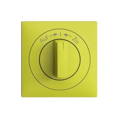 Kit frontale EDIZIOdue Auf->I<-Zu lemon 60×60mm per pulsante girevole 