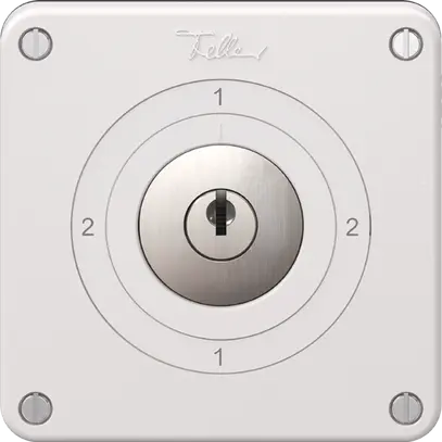 Interruttore rotativo NEVO, 3/2L, con serratura&2 chiavi, KS, 2-1-2-1, bianco 