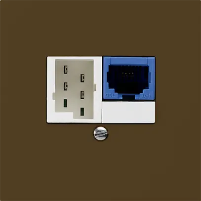 Scatola INC DSL kallysto 1×RJ45/1×T+T marrone 