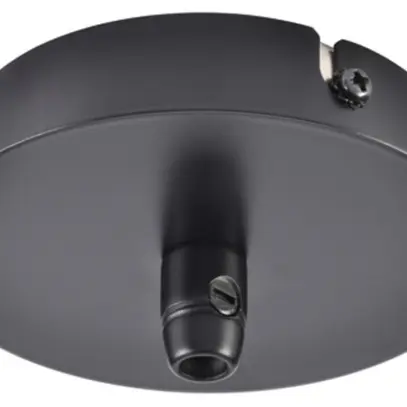 Rosace de plafond SLV 1 sortie, Ø85×39mm avec décharge de traction noir 