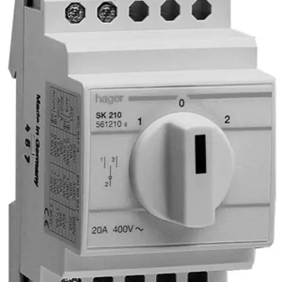 Interruttore rotativo AMD Hager 20A 400V 0Ch 0R 1 invertitore 3UM Manuel-0-Auto 