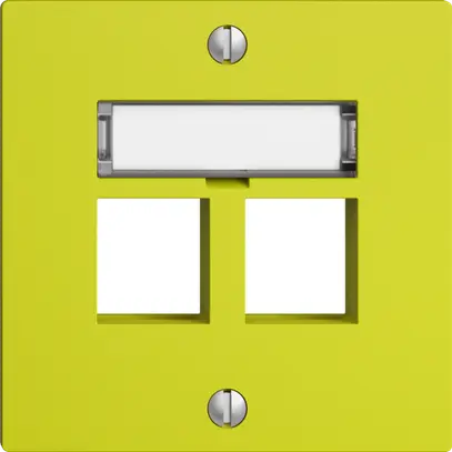 Kit de montage EDIZIOdue F, sortie droite, pour 2×Keystone, lemon 