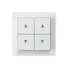 Kit frontal kallysto 60×60 mm blanc pour interrupteur/contact p.stores quadruple 