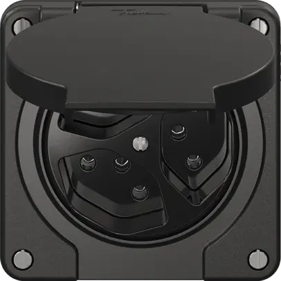 Presa NEVO N.CO, 3×T13, IP21, nero 