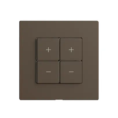 Abdeckset zu Dimmer 2K/4T Edue Wiser coffee 
