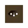 Placca frontale kallysto T23 marrone 60×60mm per presa con morsetti innesto 
