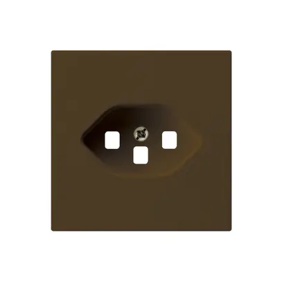 Placca frontale kallysto T23 marrone 60×60mm per presa con morsetti innesto 