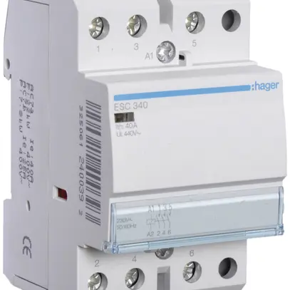 Contacteur AMD Hager 230VAC 3 fermeur 0 ouvreur 40A sans bourdonnement 3UM 