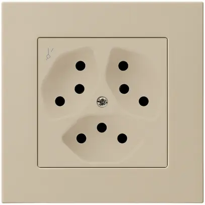 Prise ENC kallysto.pro 3×T13/1 beige avec sécurité enfants 