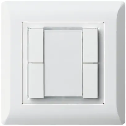 Poussoir multifonction ENC kallysto.line KNX RF 4× blanc 