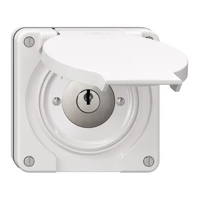 Contatto rotativo NUP NEVO, con serratura&2 chiavi, KS, 1->0<-2, bianco 