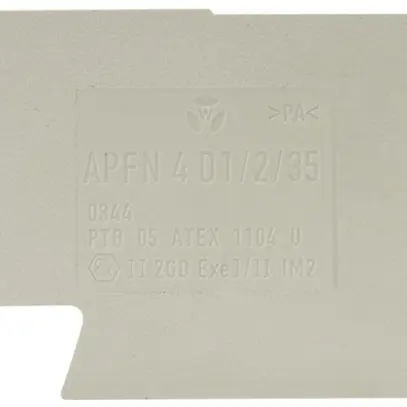 Paroi de fermeture Wieland APFN p.bornes de jonction WKFN 4 D1/2…, 66.6mm4, gris 